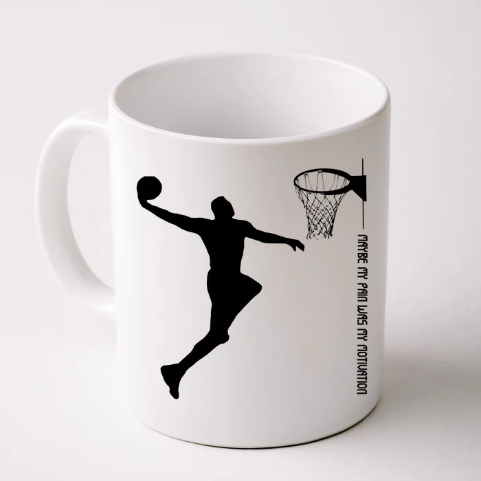 Maybe My Pain Was My Motivation Basketball Quote Lebron Front & Back Coffee Mug