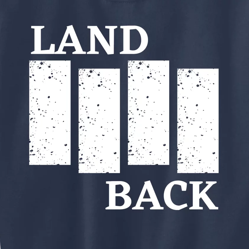 Land Back Movement, Native American LandBack Kids Sweatshirt