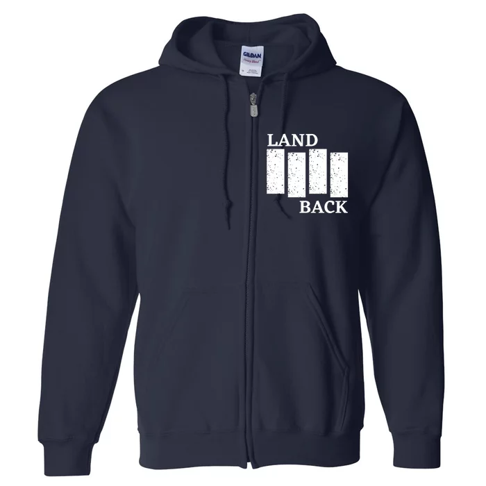 Land Back Movement, Native American LandBack Full Zip Hoodie