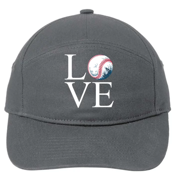 Love Baseball Mom 7-Panel Snapback Hat