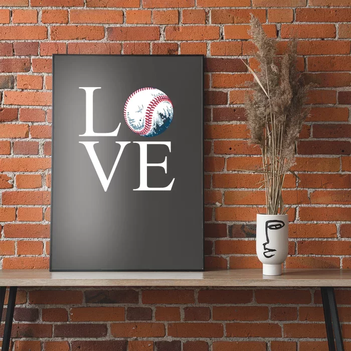 Love Baseball Mom Poster