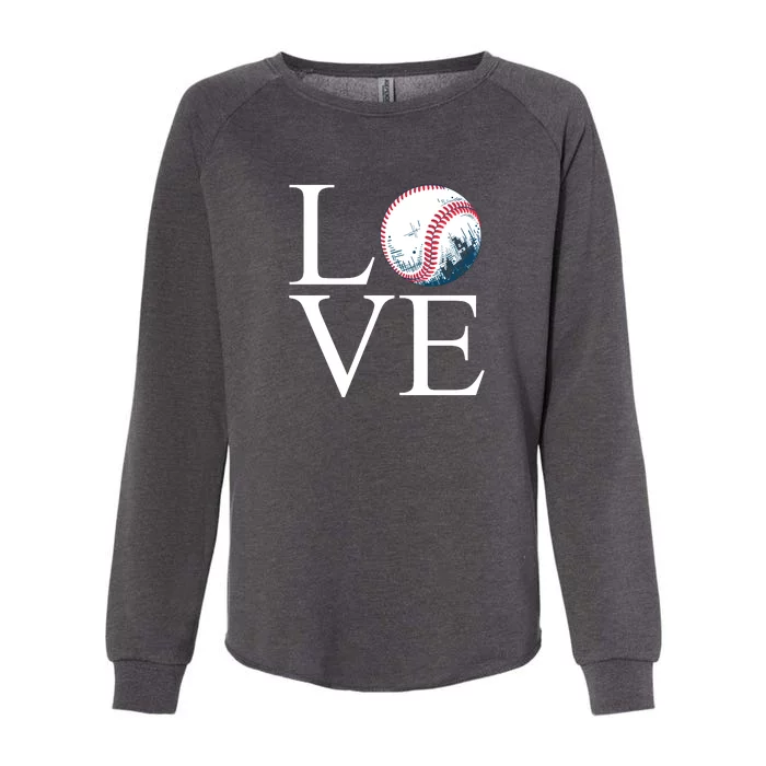 Love Baseball Mom Womens California Wash Sweatshirt