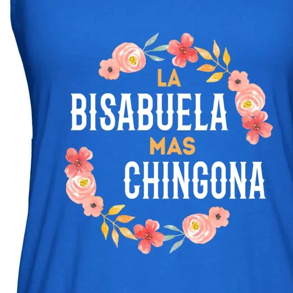 La Bisabuela Mas Chingona Spanish Great Grandma Floral Gift Ladies Essential Flowy Tank