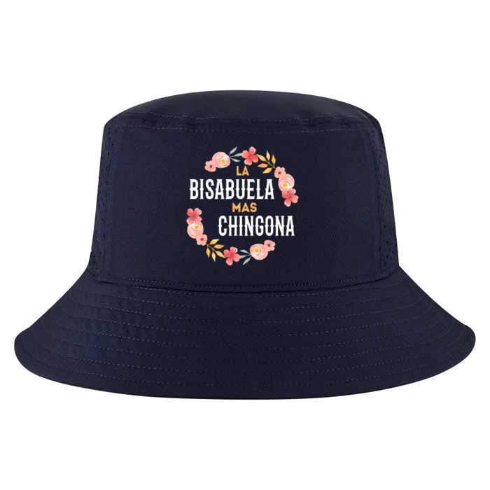 La Bisabuela Mas Chingona Spanish Great Grandma Floral Gift Cool Comfort Performance Bucket Hat