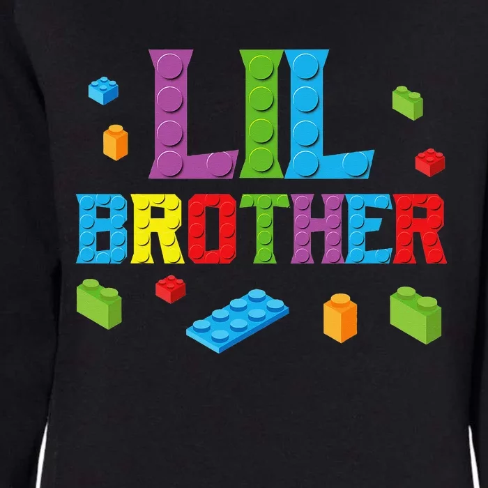 Lil Brother Master Builder Building Bricks Blocks Family Set Womens California Wash Sweatshirt