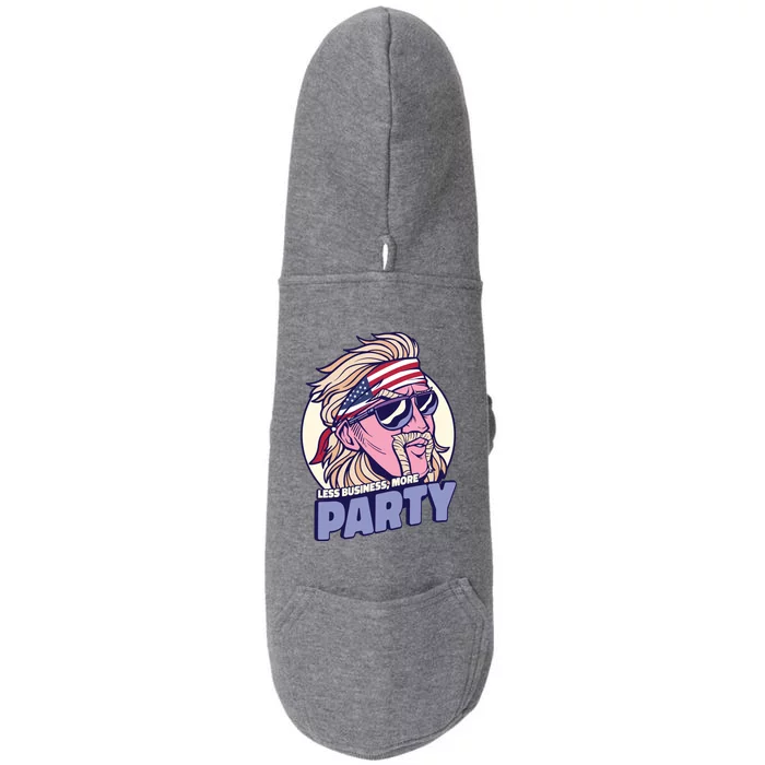 Less Business More Party 4th Of July USA Doggie 3-End Fleece Hoodie