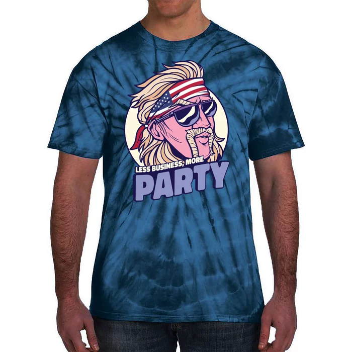 Less Business More Party 4th Of July USA Tie-Dye T-Shirt