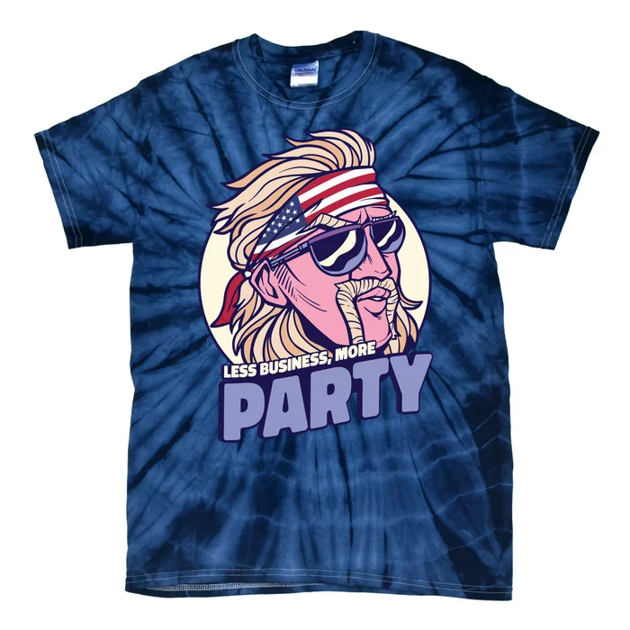 Less Business More Party 4th Of July USA Tie-Dye T-Shirt