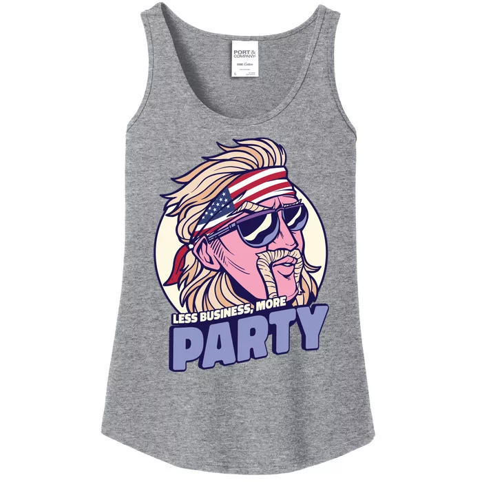 Less Business More Party 4th Of July USA Ladies Essential Tank