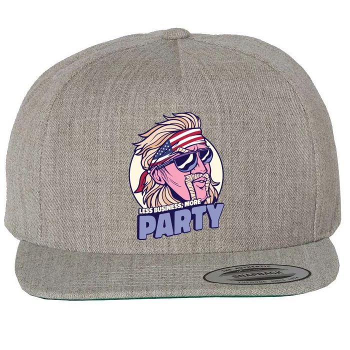 Less Business More Party 4th Of July USA Wool Snapback Cap