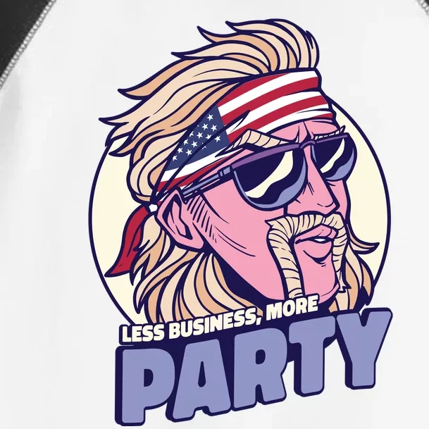 Less Business More Party 4th Of July USA Toddler Fine Jersey T-Shirt