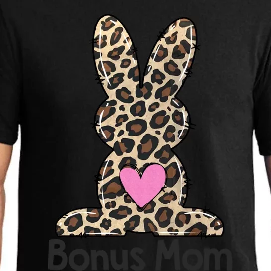 Leopard Bonus Mom Easter Bunny Bonus Mom Life Happy Easter Meaningful Gift Pajama Set