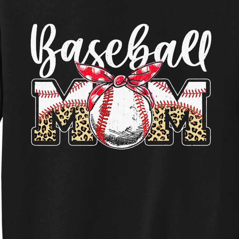 Baseball Mom Shirts Sports Mama Leopard Shirt Mother's Day Sweatshirt