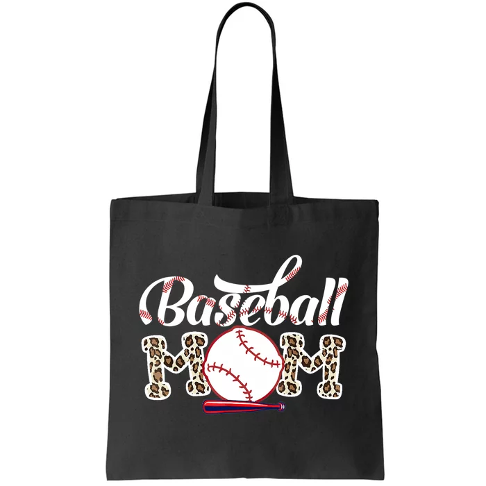 Leopard Baseball Mom Mothers Day Catcher Mom Life Wo Tote Bag