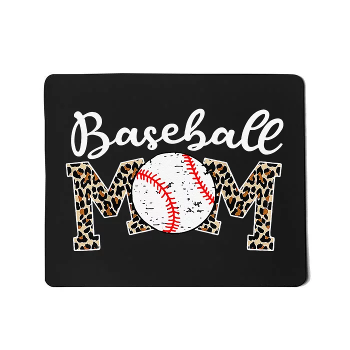 Leopard Baseball Mom Life Game Day Mothers Day Mousepad