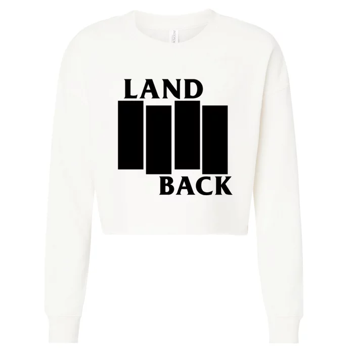 Land Back Movement, Native American LandBack Cropped Pullover Crew