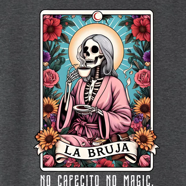 La Bruja No Cafecito No Magic Skeleton Women's Crop Top Tee