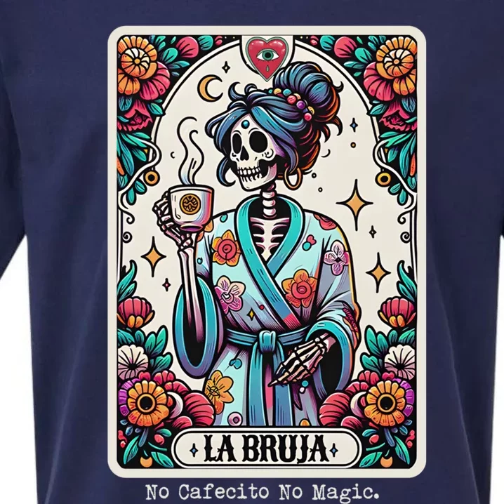 La Bruja No Cafecito No Magic Skeleton Women Sueded Cloud Jersey T-Shirt