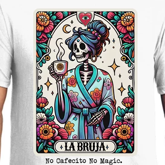 La Bruja No Cafecito No Magic Skeleton Women Pajama Set