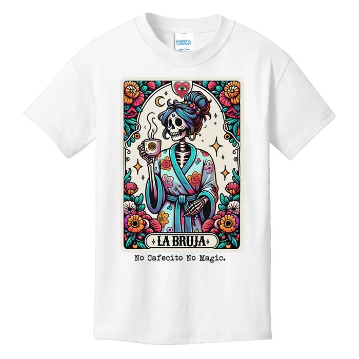 La Bruja No Cafecito No Magic Skeleton Women Kids T-Shirt