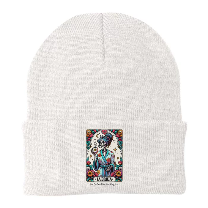 La Bruja No Cafecito No Magic Skeleton Knit Cap Winter Beanie