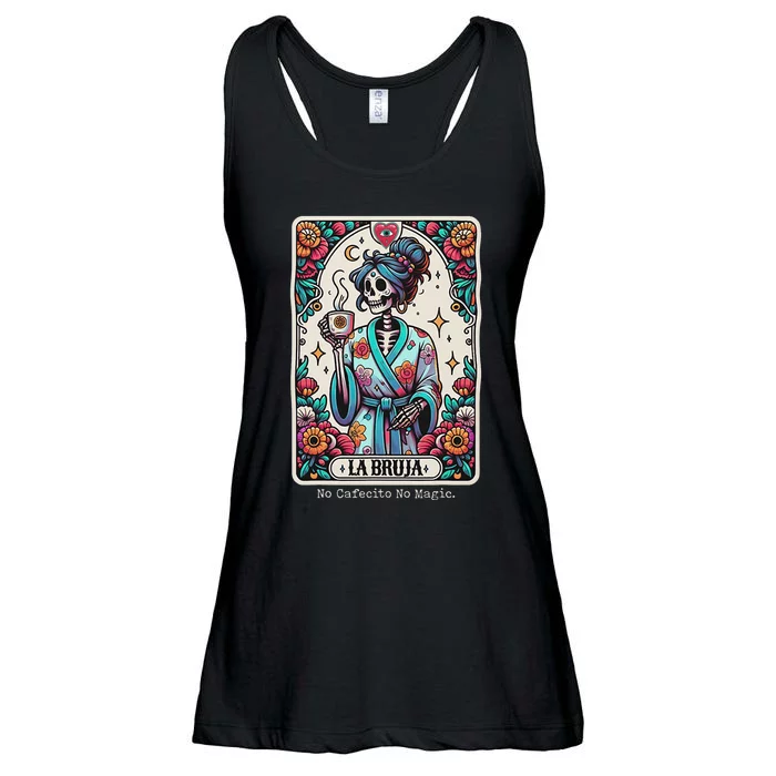 La Bruja No Cafecito No Magic Skeleton Ladies Essential Flowy Tank