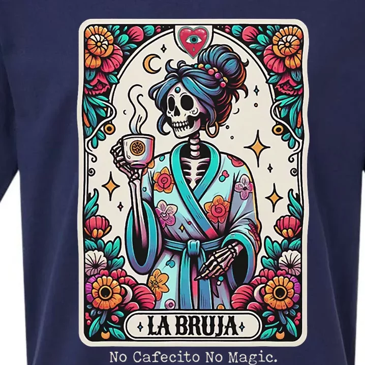 La Bruja No Cafecito No Magic Skeleton Sueded Cloud Jersey T-Shirt