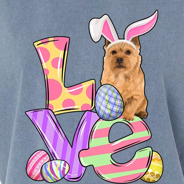 Love Bunny Norwich Terrier Dog Easter Eggs Easter Day Funny Gift Garment-Dyed Women's Muscle Tee