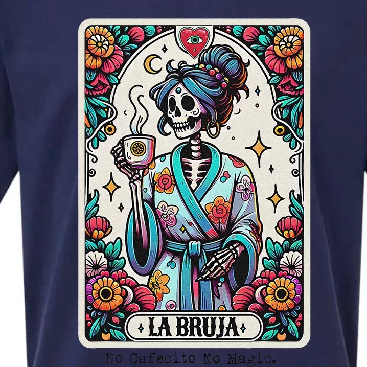 La Bruja No Cafecito No Magic Skeleton Sueded Cloud Jersey T-Shirt