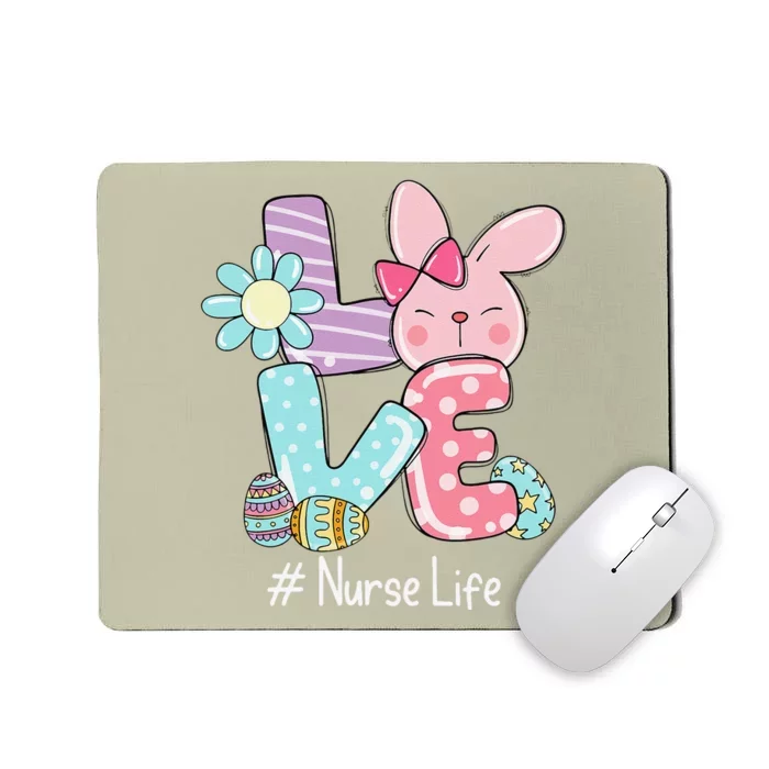 Love Bunny Nurse Life Easter Day Cute Bunny Nurse Life Mousepad