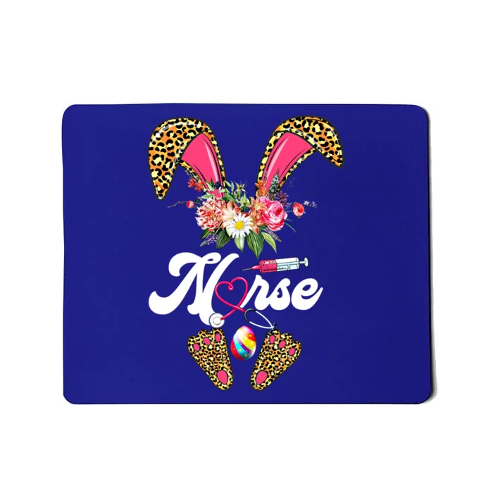 Leopard Bunny Nurse Happy Easter Day Nurse Life Nursing Gift Mousepad