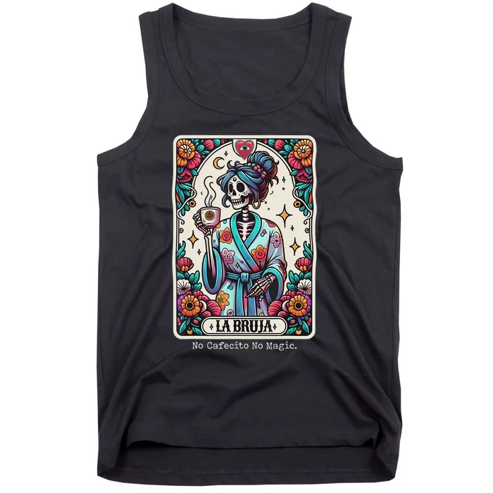 La Bruja No Cafecito No Magic Skeleton Tank Top