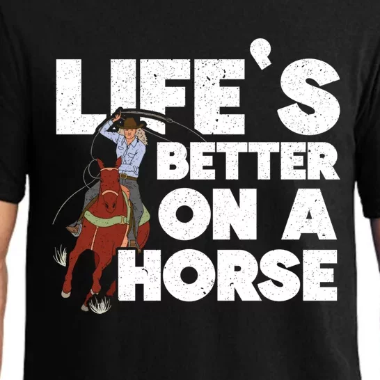 Life's Better On A Horse Horseback Riding Equestrian Gift Pajama Set