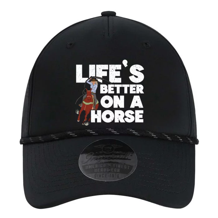 Life's Better On A Horse Horseback Riding Equestrian Gift Performance The Dyno Cap