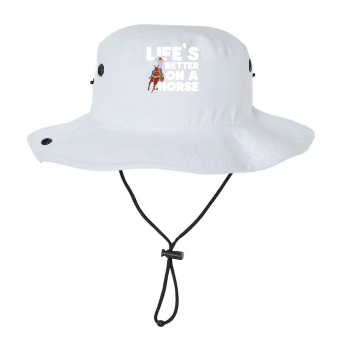 Life's Better On A Horse Horseback Riding Equestrian Gift Legacy Cool Fit Booney Bucket Hat