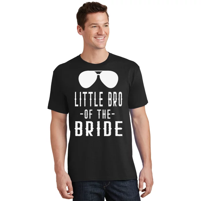 Little Bro of the Bride Bachelor Matching Brother Sunglasses T-Shirt