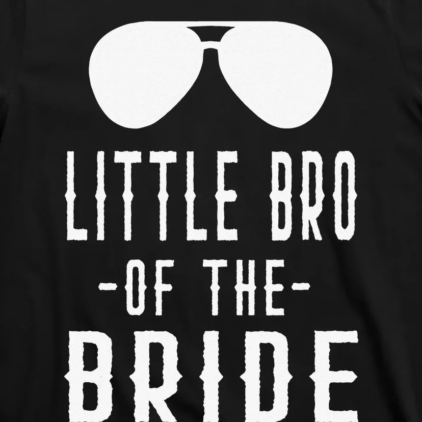 Little Bro of the Bride Bachelor Matching Brother Sunglasses T-Shirt