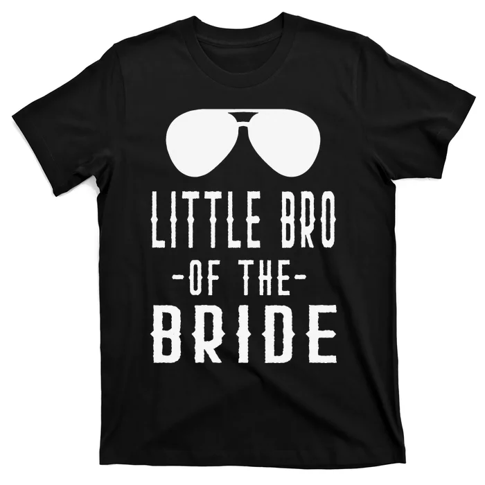 Little Bro of the Bride Bachelor Matching Brother Sunglasses T-Shirt