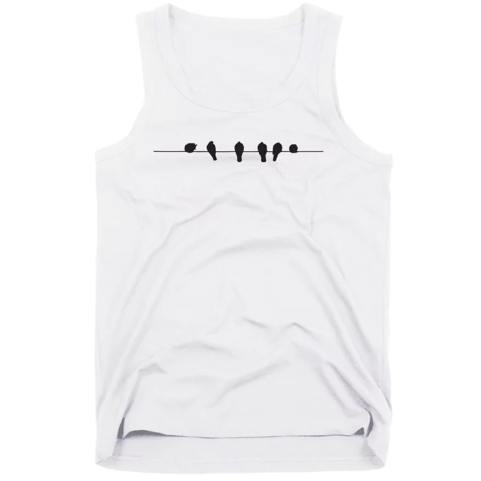 Little Birds On The Cable Wire Tank Top