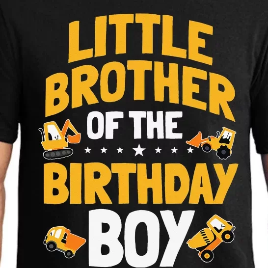 Little Brother of the Birthday Construction Worker Bday Pajama Set