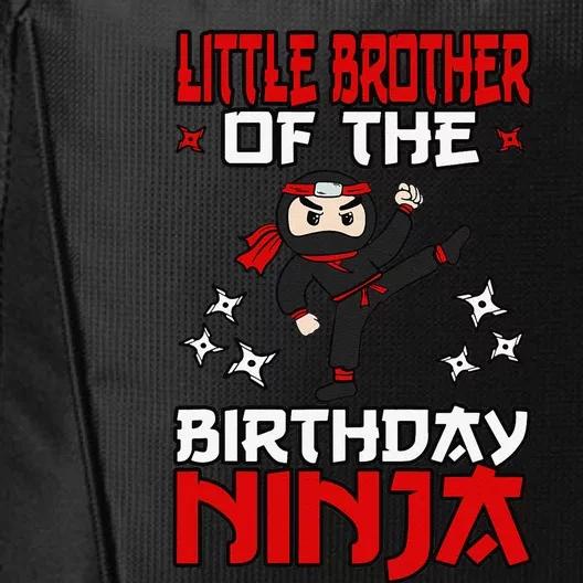 Little Brother Of The Birthday Ninja Shinobi Themed BDay City Backpack