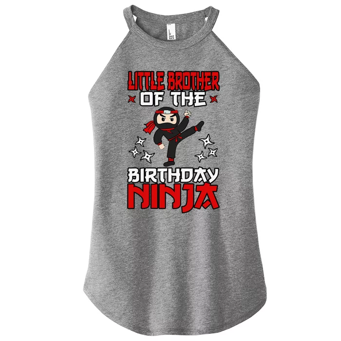 Little Brother Of The Birthday Ninja Shinobi Themed BDay Women’s Perfect Tri Rocker Tank