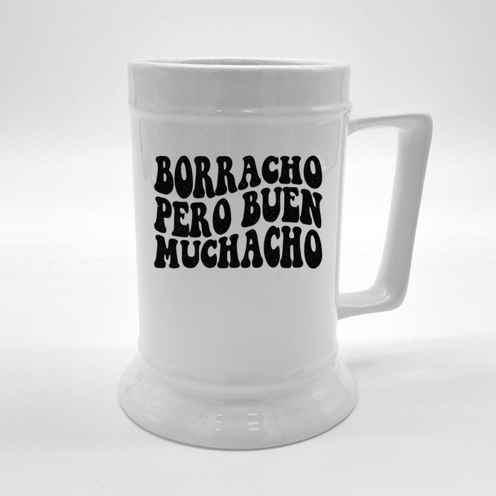 Latino Borracho Pero Buen Muchacho Funny Vintage Front & Back Beer Stein