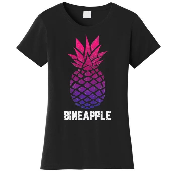 LGBTQ BiSexual Pineapple Tropical Summer Cool Pride Gifts Women's T-Shirt