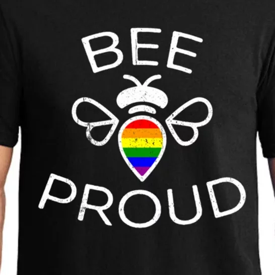 Lgbt Bee Proud Pocket Funny Equality Pride Lover Gift Pajama Set