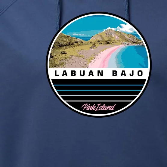 Labuan Bajo Pink Island Performance Fleece Hoodie