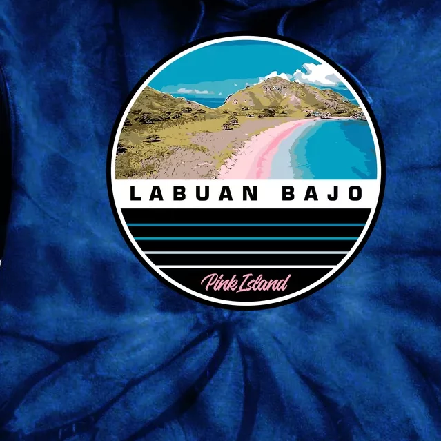 Labuan Bajo Pink Island Tie Dye Hoodie