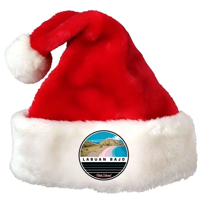 Labuan Bajo Pink Island Premium Christmas Santa Hat