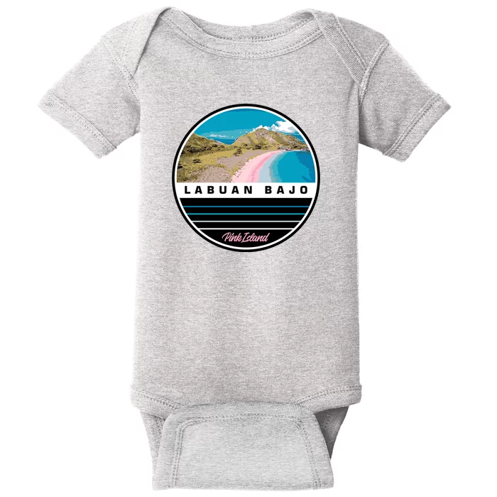 Labuan Bajo Pink Island Baby Bodysuit