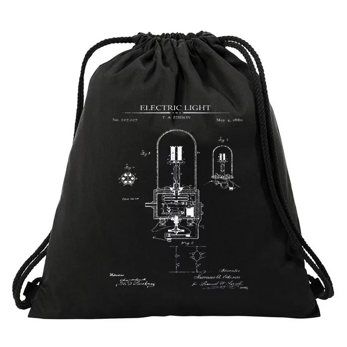 Light Bulb Patent Electricity Electrics Lamps Patent Drawstring Bag